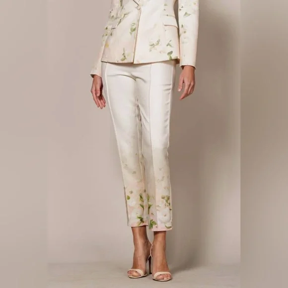 NWT Boutique Chloe Floral Printed Blazer & Straight-Leg Pant Set |Two-Piece Suit - Picture 6 of 10